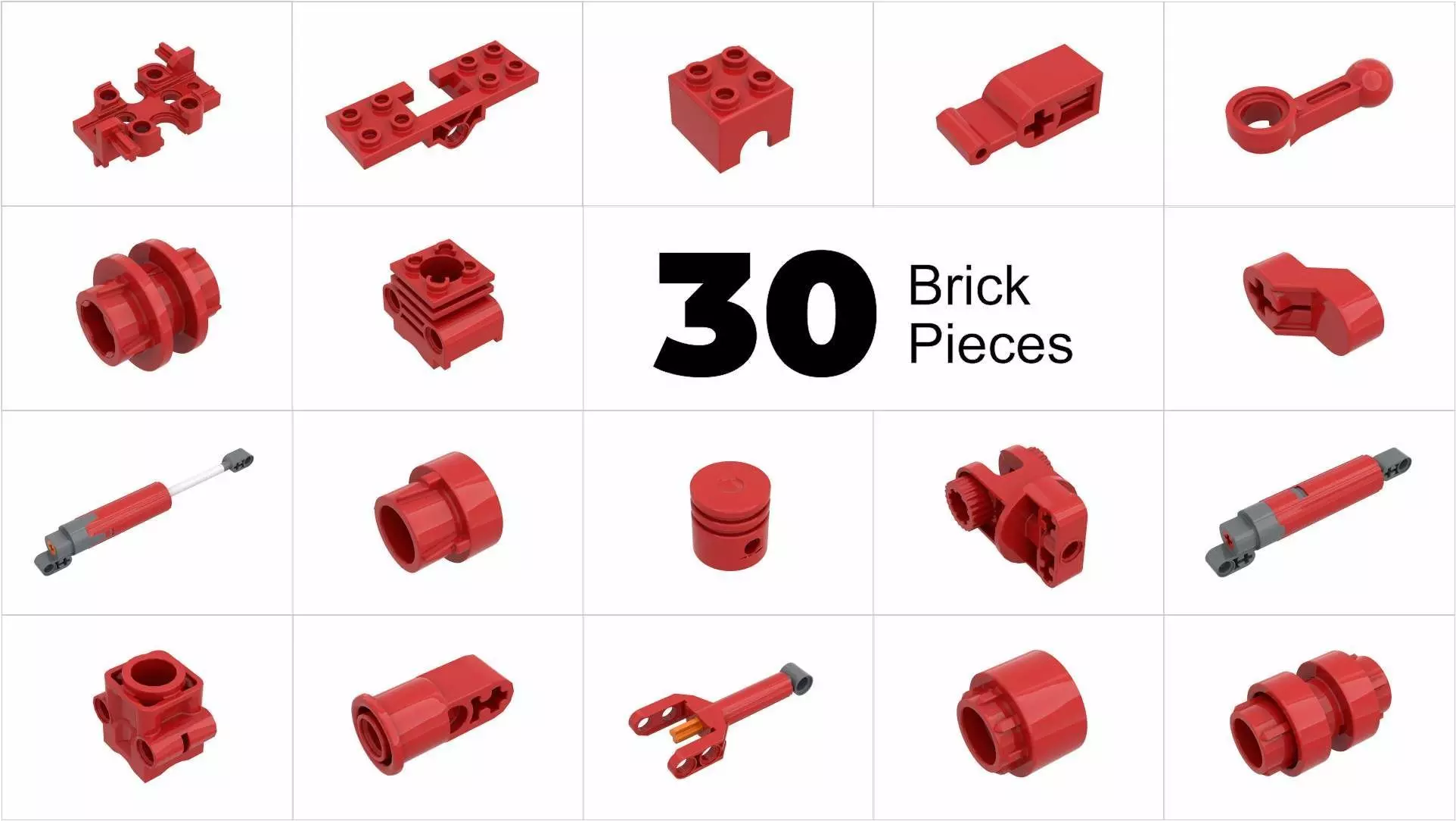 TwindBricks3D - 30 Technic Gear -- Driving collection 3D print model_0