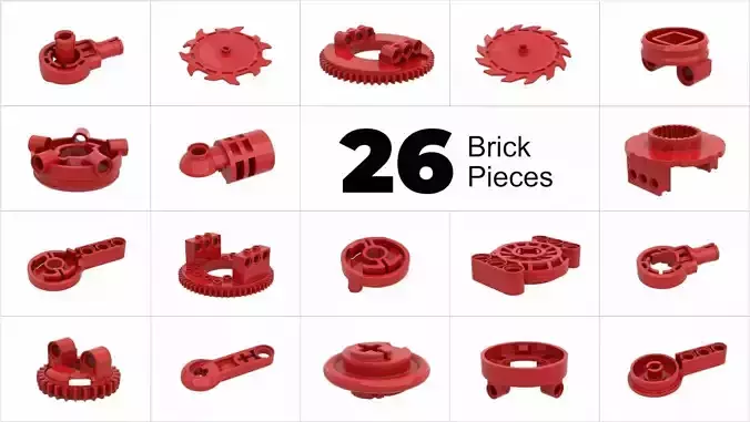 TwindBricks3D - 26 Technic Rotation -- Turntable collection 3D print model
