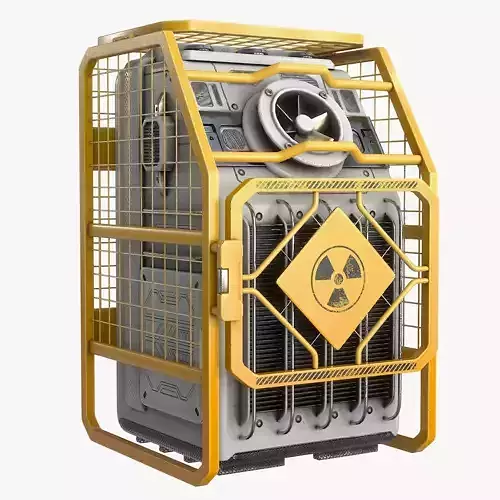 Sci Fi Device Generator Battery v2 Low-poly 3D model