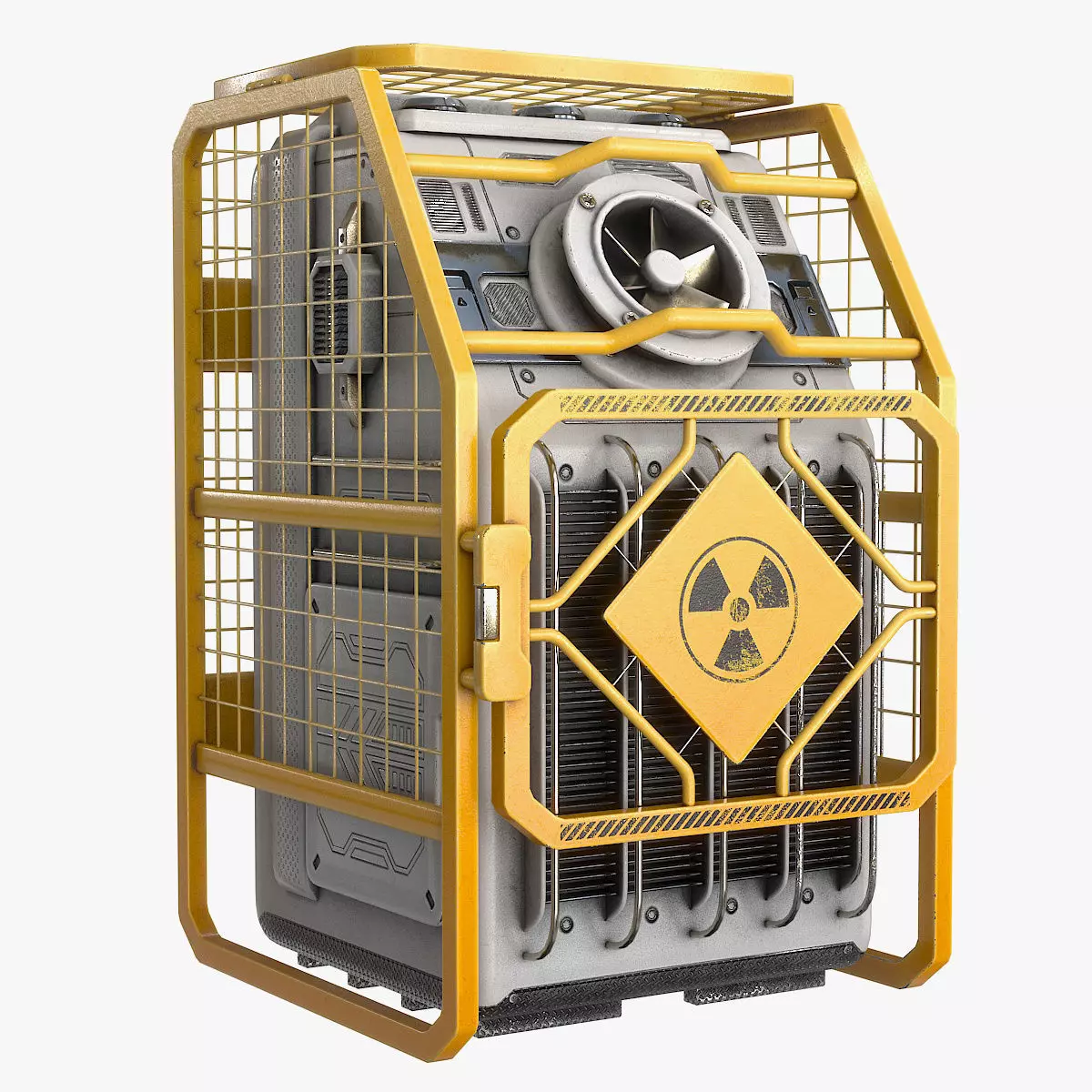 Sci Fi Device Generator Battery v2 Low-poly 3D model_0