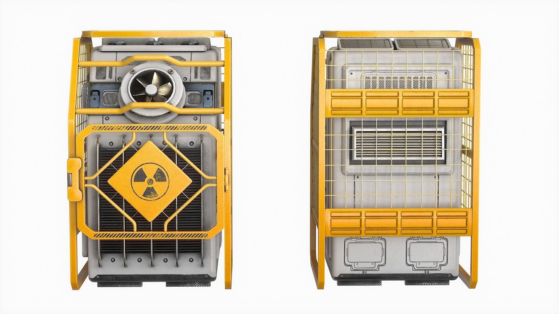 Sci Fi Device Generator Battery v2 Low-poly 3D model_15