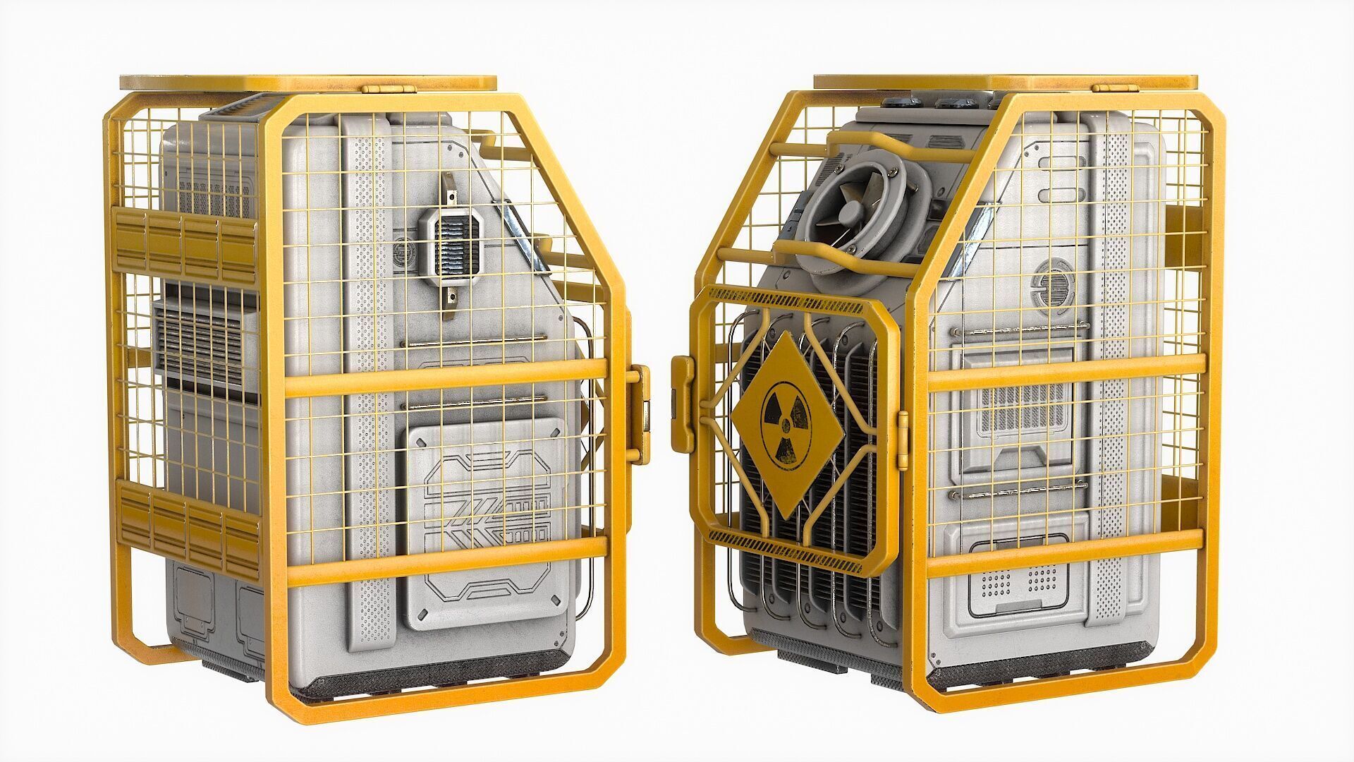 Sci Fi Device Generator Battery v2 Low-poly 3D model_11