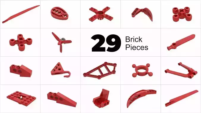 TwindBricks3D - 29 Technic Rotor collection