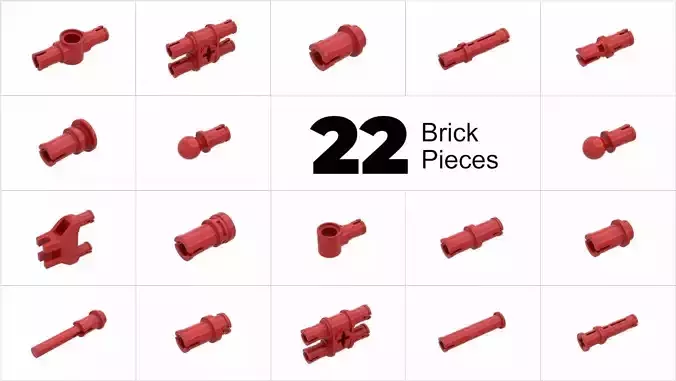 TwindBricks3D - 22 Technic Pin  collection