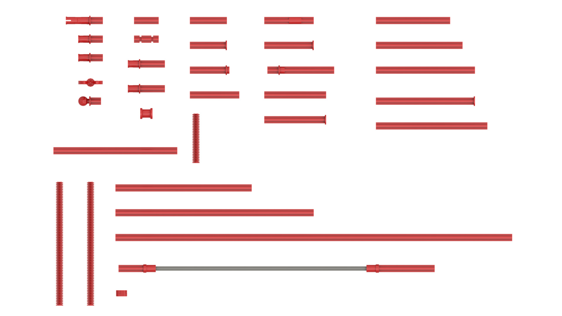 TwindBricks3D - 33 Technic Axle  collection 3D print model_1