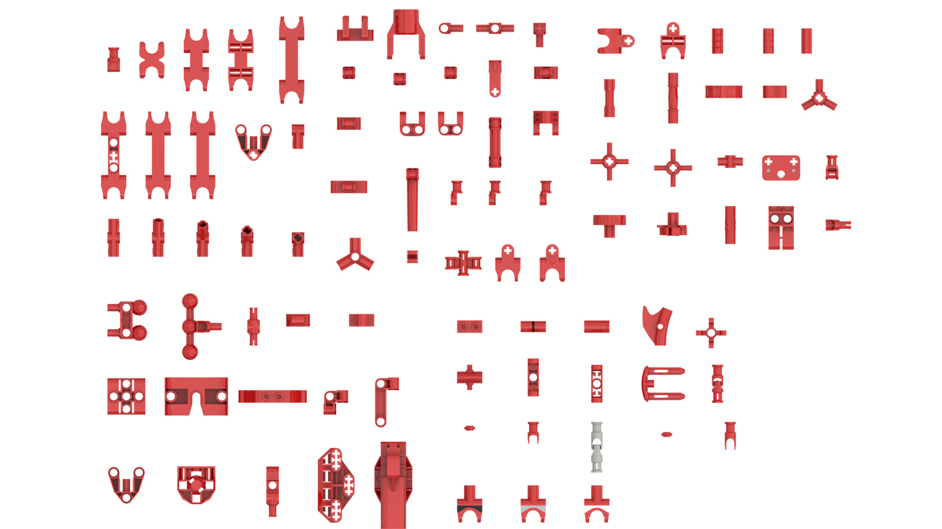 TwindBricks3D - 97 Technic Connector  collection 3D print model_1