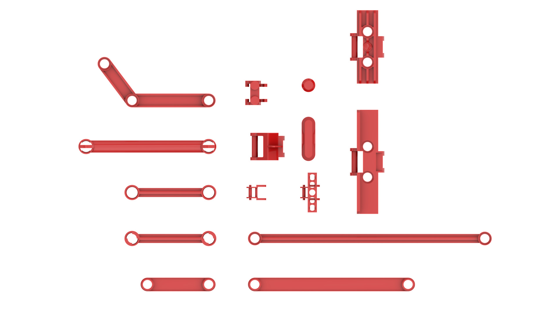TwindBricks3D - 15 Technic Link collection 3D print model_1