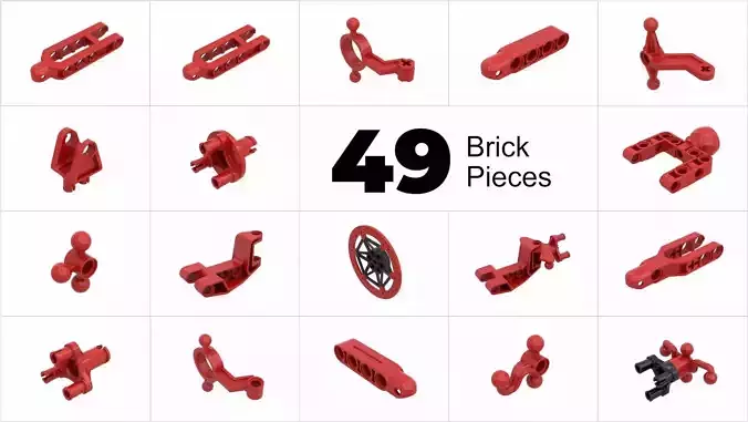 TwindBricks3D - 49 Technic Steering  collection