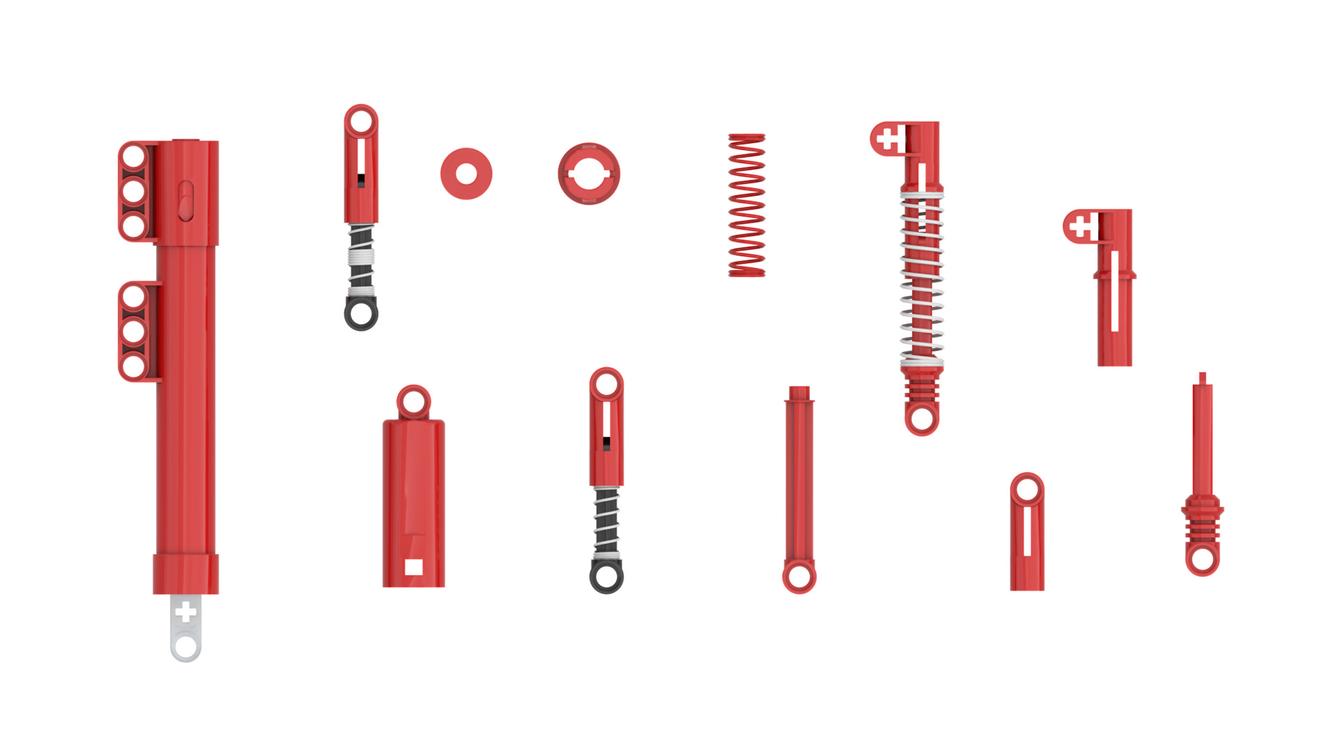 TwindBricks3D - 12 Technic Shock Absorber collection 3D print model_1