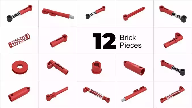TwindBricks3D - 12 Technic Shock Absorber collection