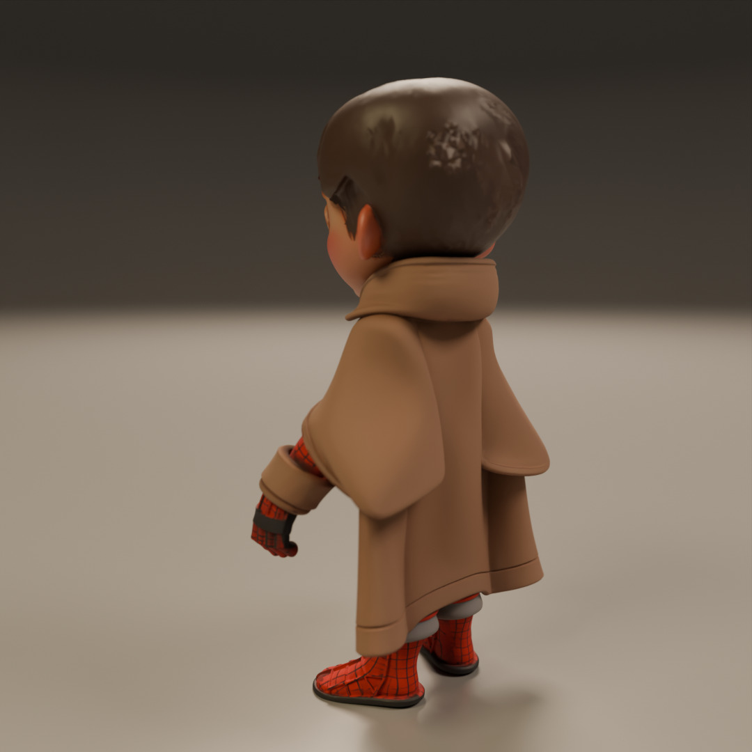 child spider 3D print model_7