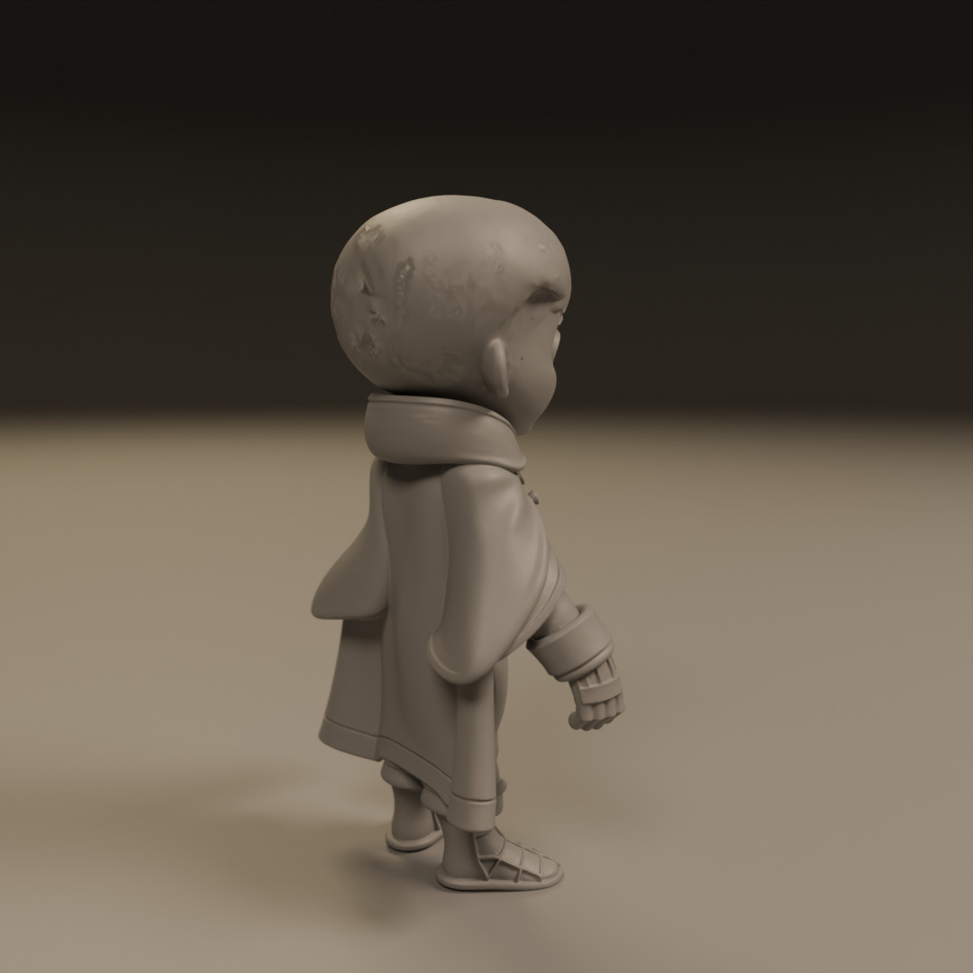 child spider 3D print model_15