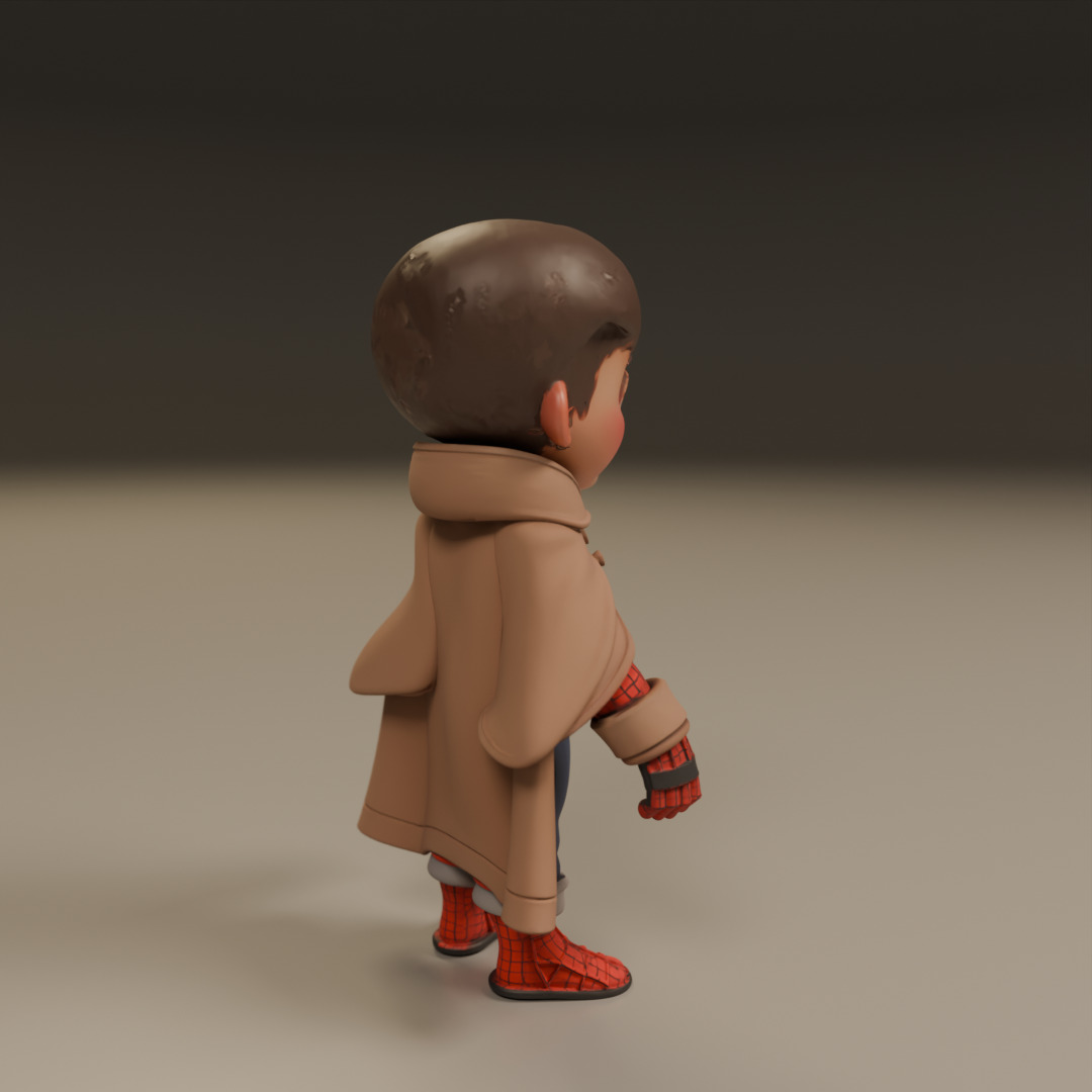 child spider 3D print model_6