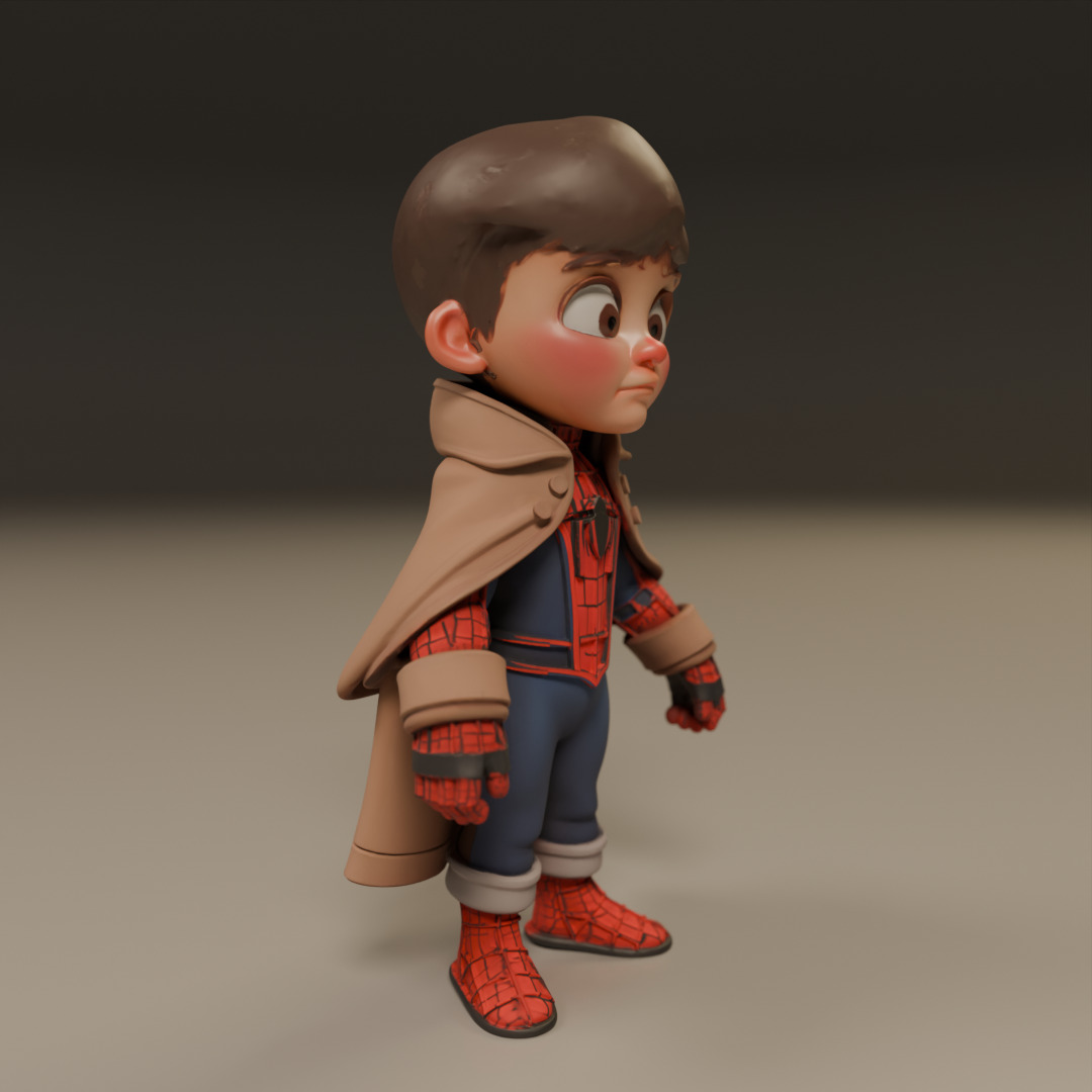 child spider 3D print model_4