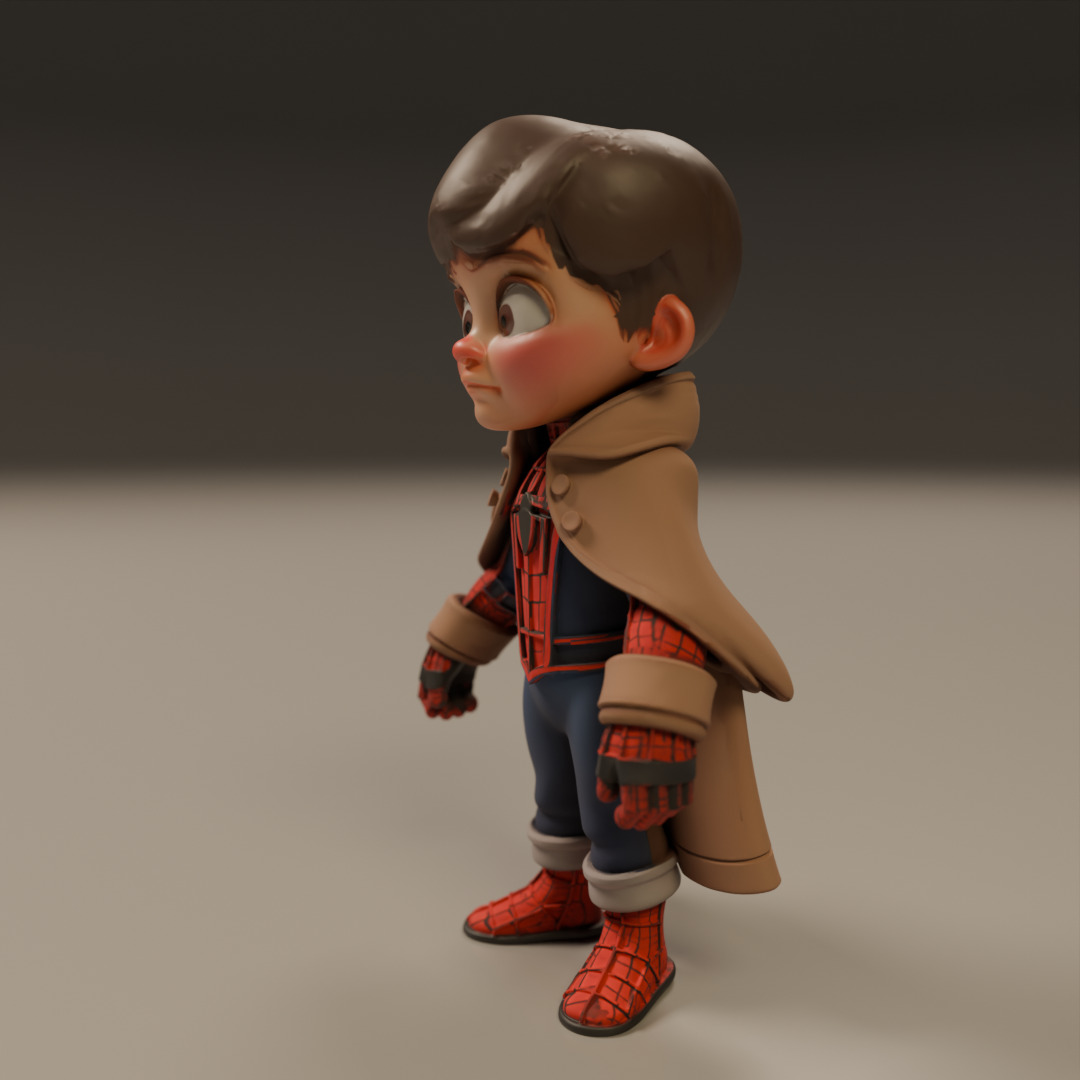 child spider 3D print model_5