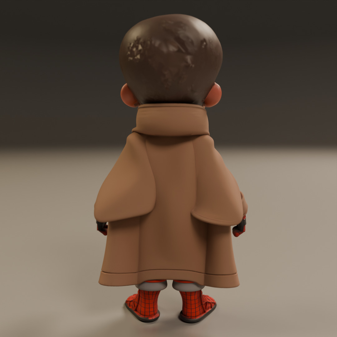 child spider 3D print model_3