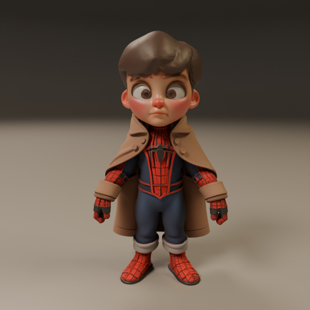 child spider 3D print model_9