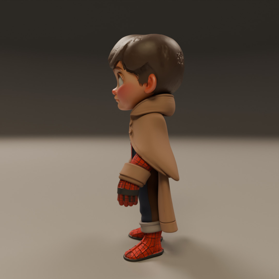 child spider 3D print model_2