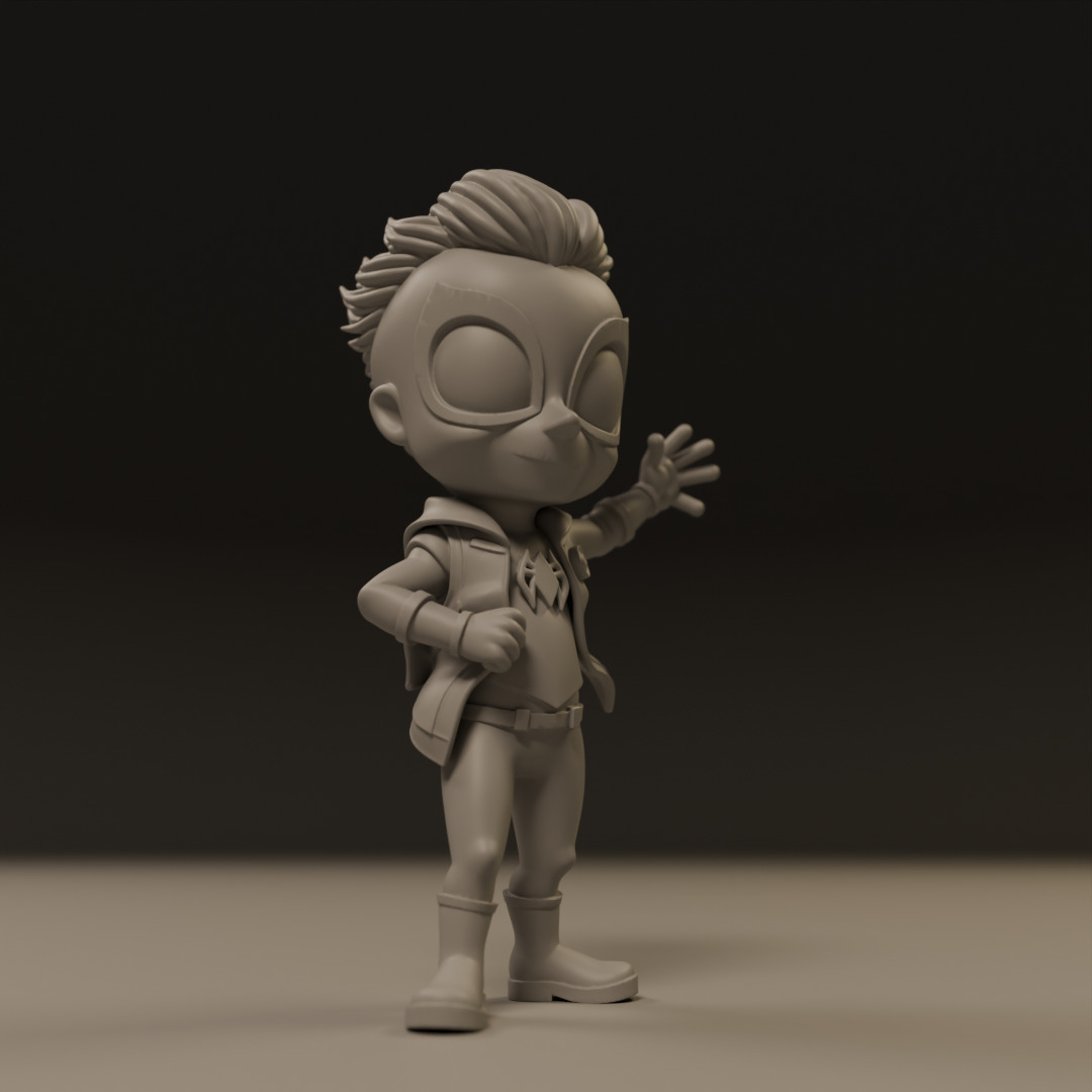 punk child spider 3D print model_17