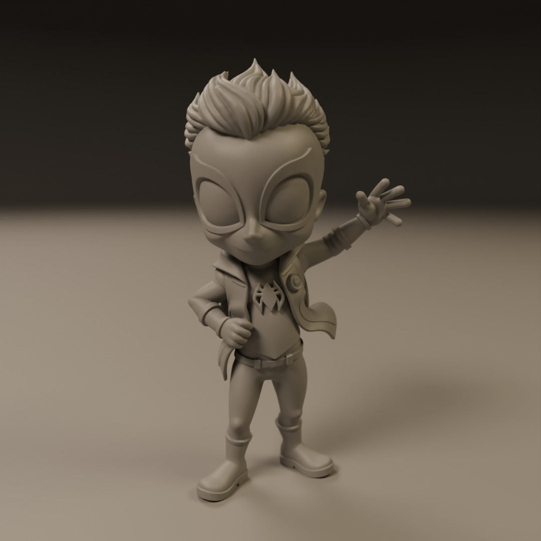 punk child spider 3D print model_18
