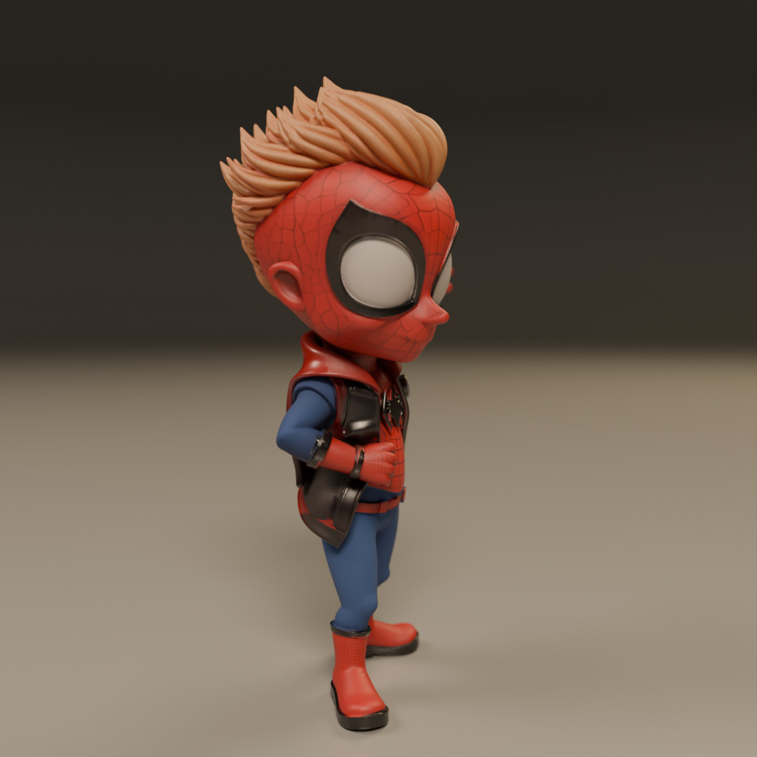 punk child spider 3D print model_4
