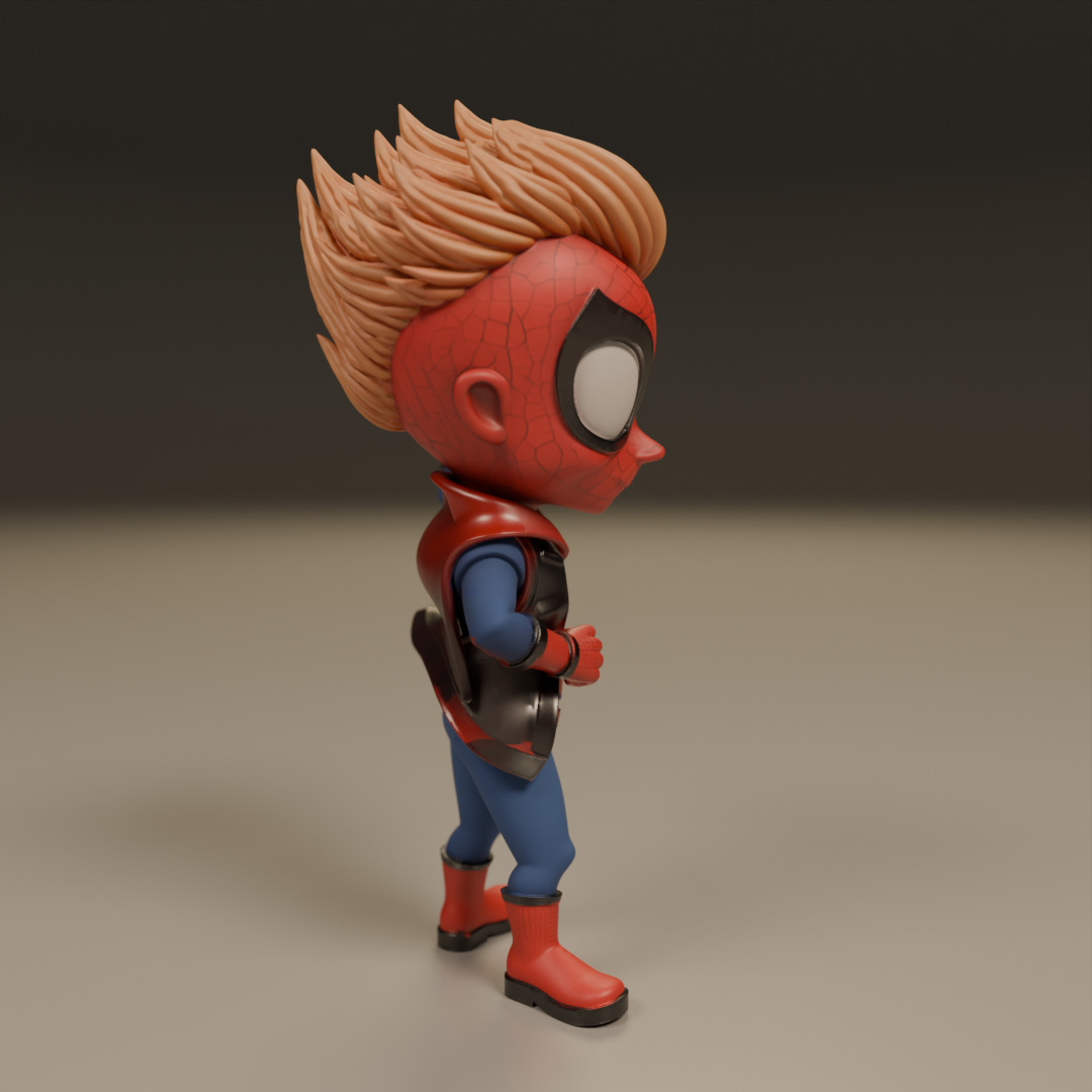 punk child spider 3D print model_1