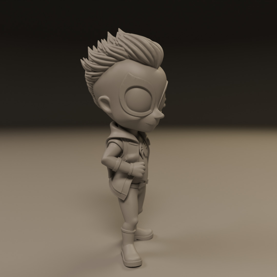 punk child spider 3D print model_13
