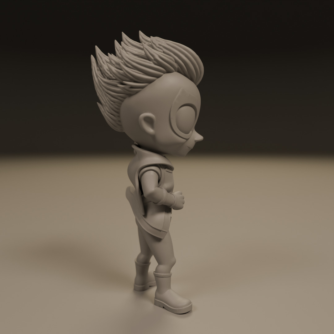 punk child spider 3D print model_10