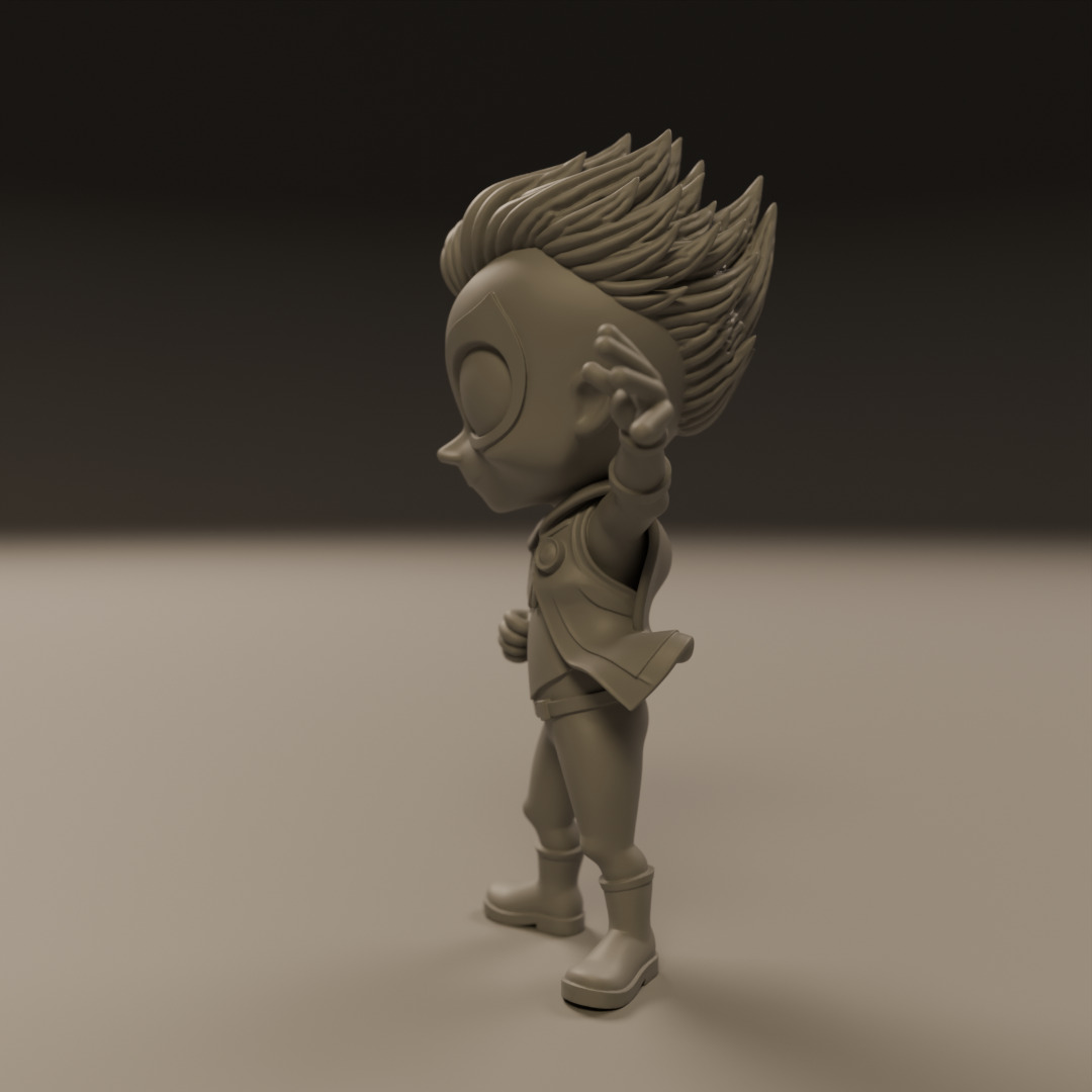 punk child spider 3D print model_11