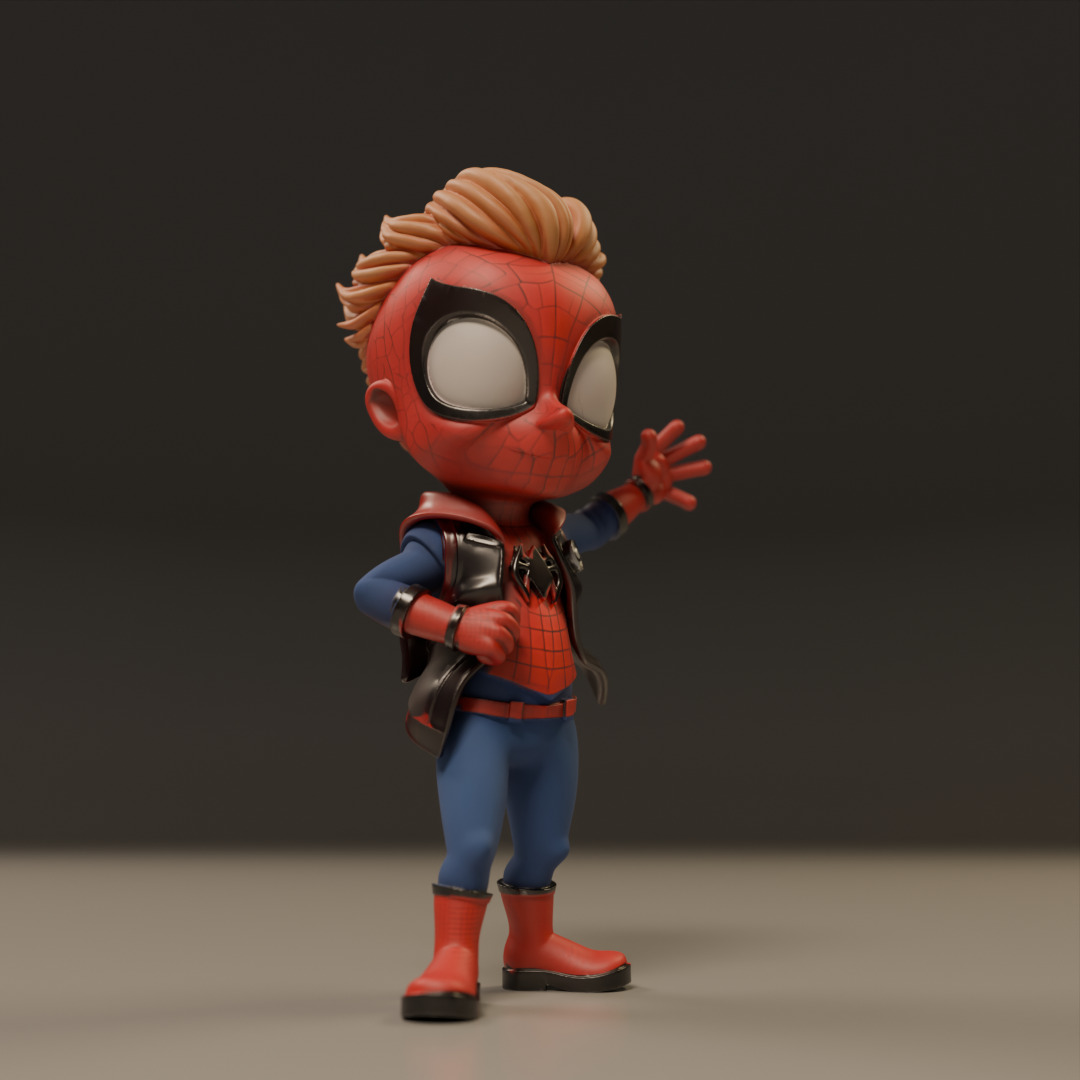 punk child spider 3D print model_8