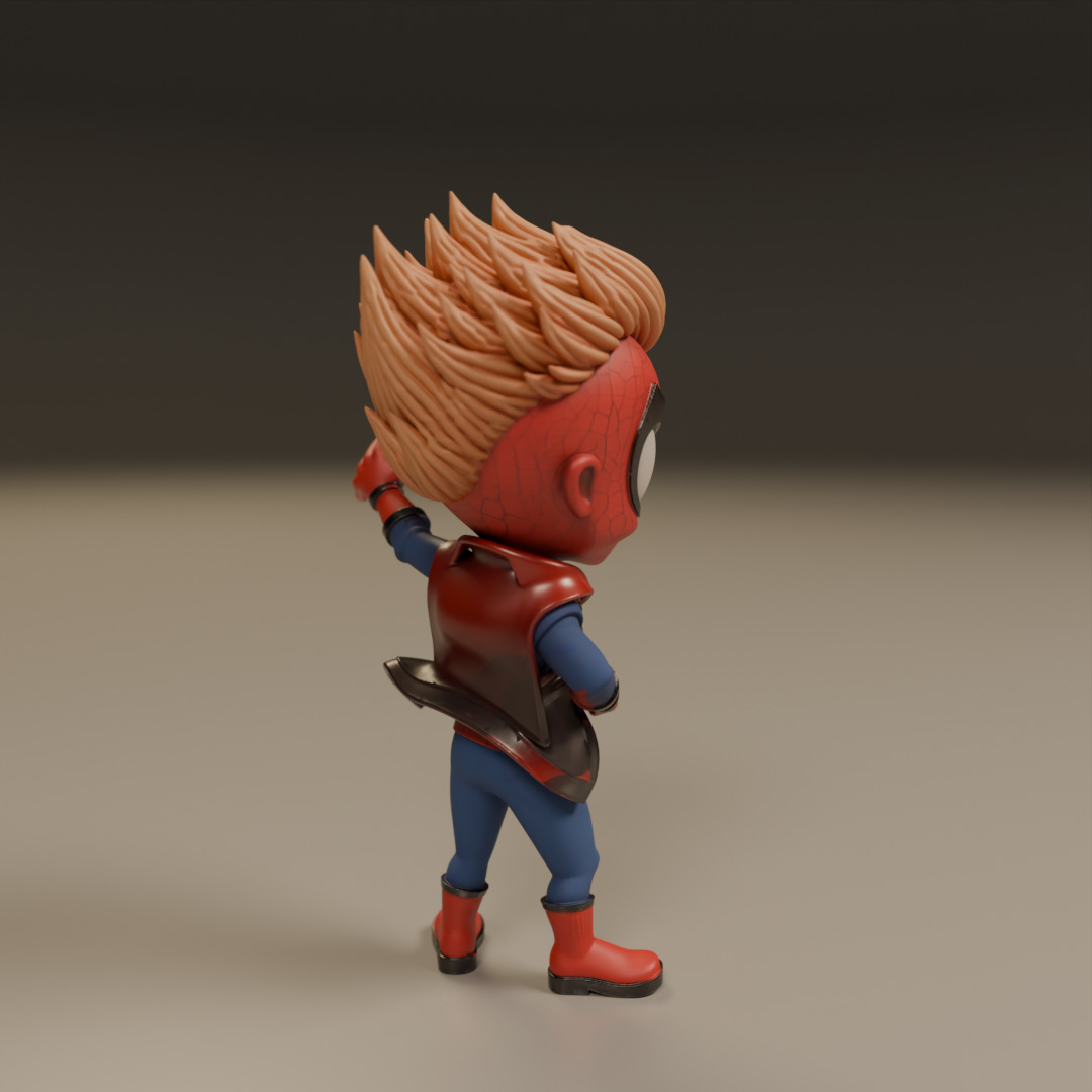 punk child spider 3D print model_6