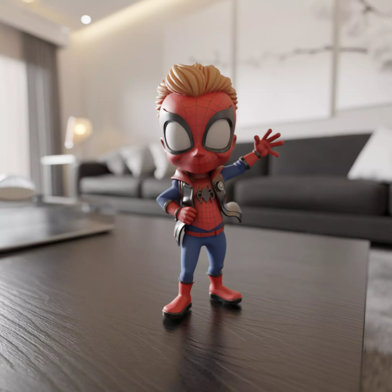 punk child spider 3D print model_0