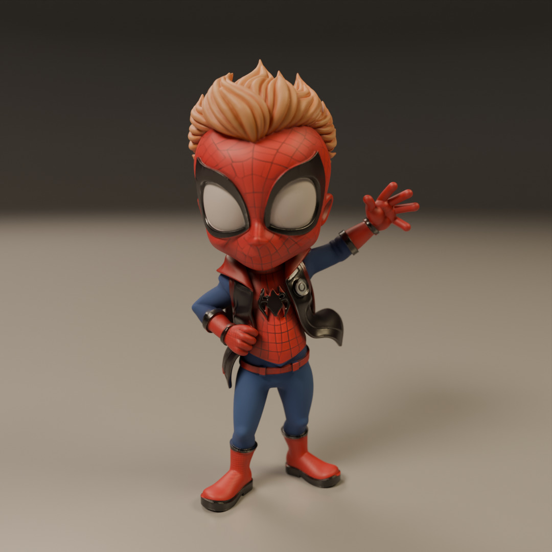 punk child spider 3D print model_9