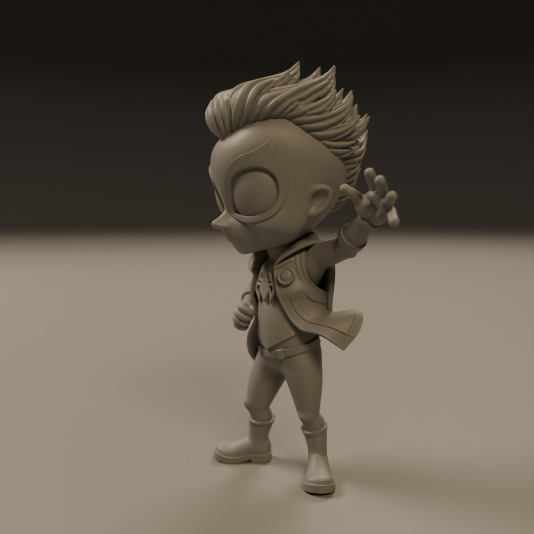 punk child spider 3D print model_14