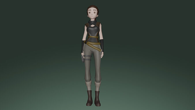 Fantasy Ranger 2 Low-poly 3D model