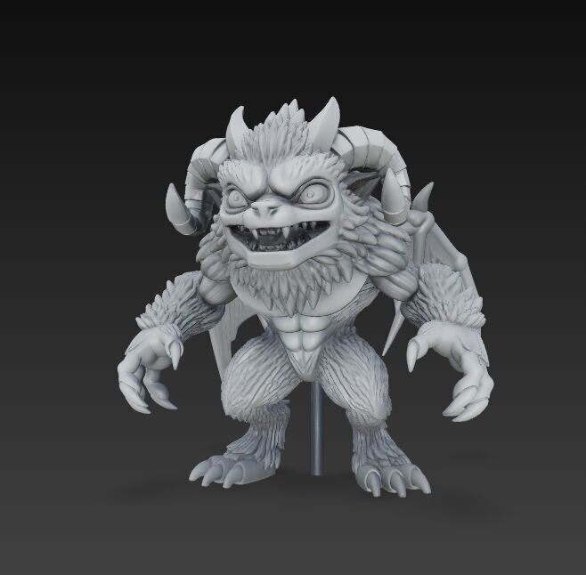 Howling Beast  Terrifying and Detailed 3D Print Model 3D model_6