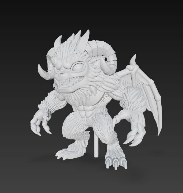 Howling Beast  Terrifying and Detailed 3D Print Model 3D model_26
