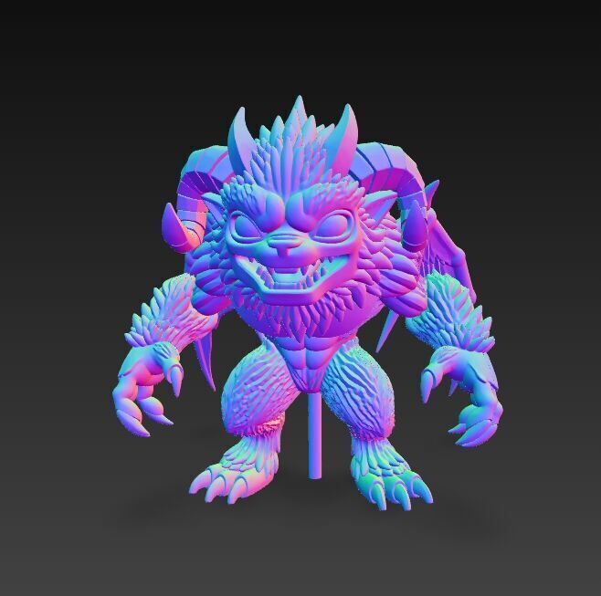 Howling Beast  Terrifying and Detailed 3D Print Model 3D model_18