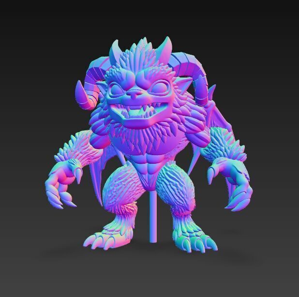 Howling Beast  Terrifying and Detailed 3D Print Model 3D model_10