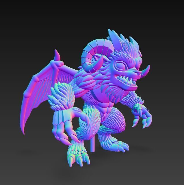 Howling Beast  Terrifying and Detailed 3D Print Model 3D model_11