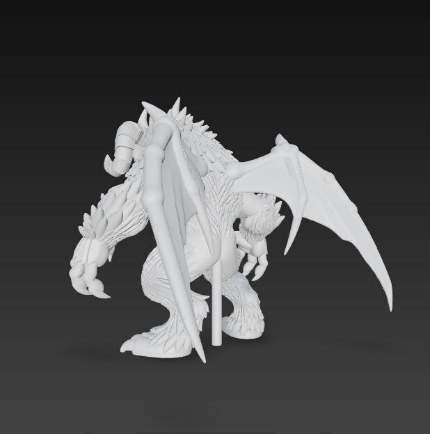 Howling Beast  Terrifying and Detailed 3D Print Model 3D model_24