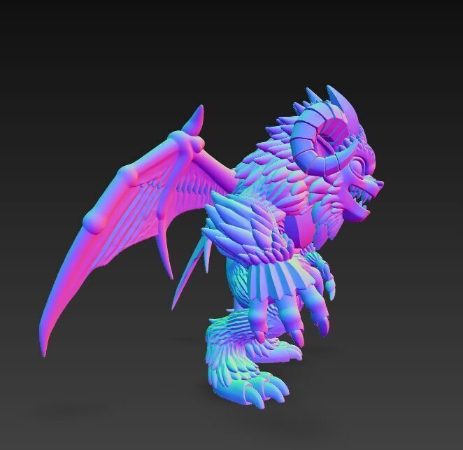 Howling Beast  Terrifying and Detailed 3D Print Model 3D model_12