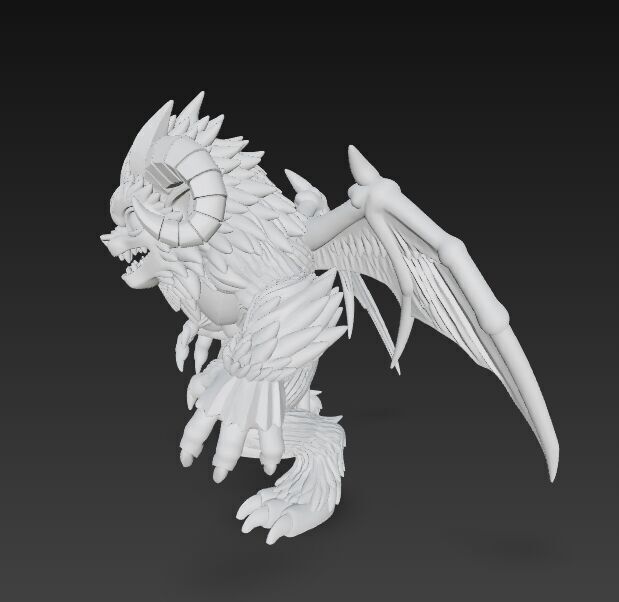 Howling Beast  Terrifying and Detailed 3D Print Model 3D model_25