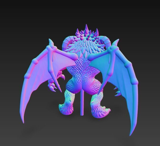 Howling Beast  Terrifying and Detailed 3D Print Model 3D model_14
