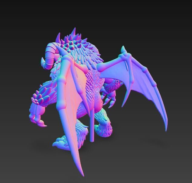 Howling Beast  Terrifying and Detailed 3D Print Model 3D model_15