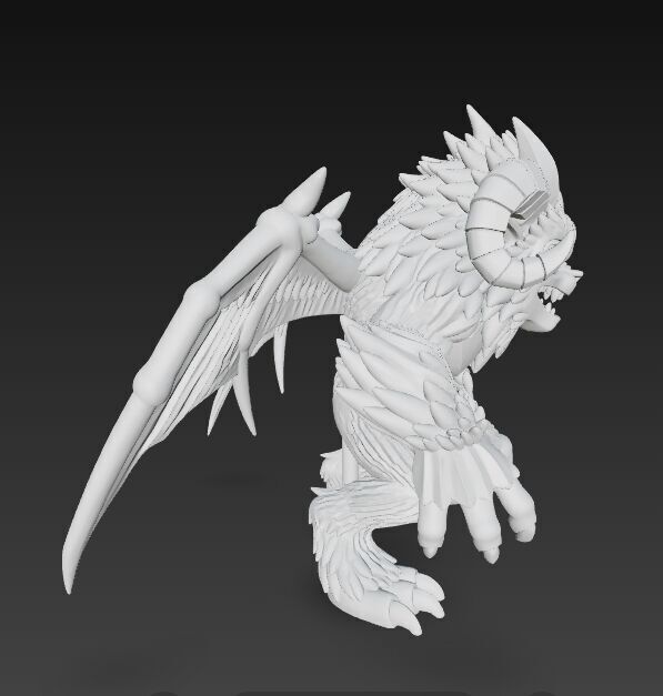 Howling Beast  Terrifying and Detailed 3D Print Model 3D model_21