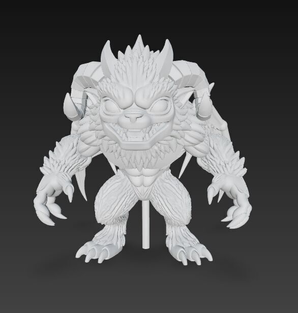 Howling Beast  Terrifying and Detailed 3D Print Model 3D model_19