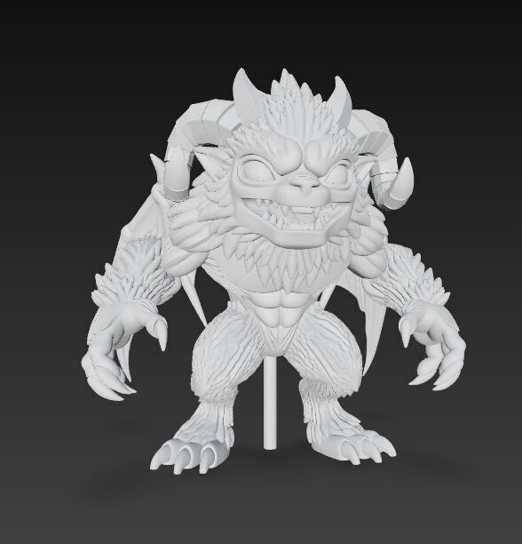 Howling Beast  Terrifying and Detailed 3D Print Model 3D model_27