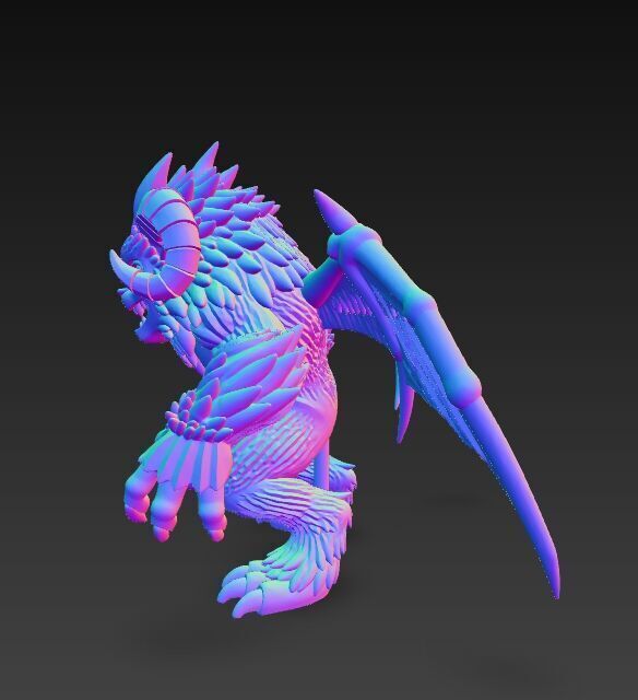 Howling Beast  Terrifying and Detailed 3D Print Model 3D model_16