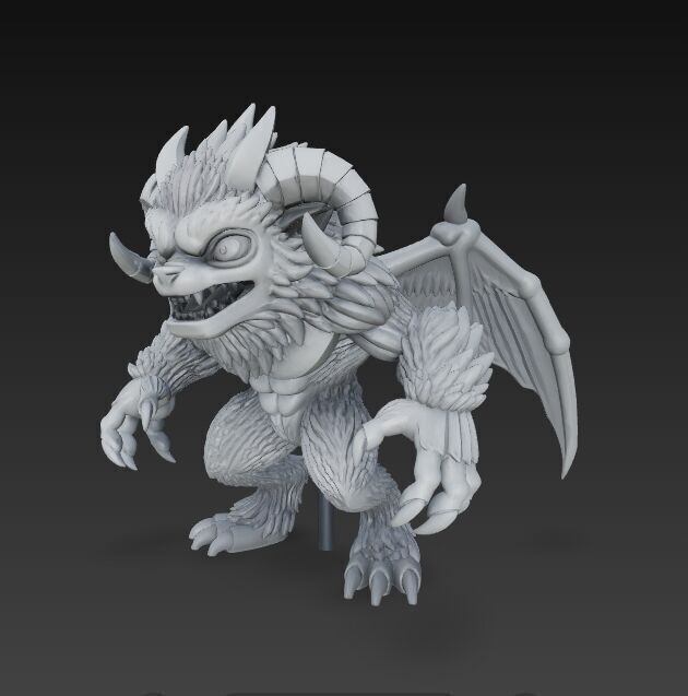 Howling Beast  Terrifying and Detailed 3D Print Model 3D model_4